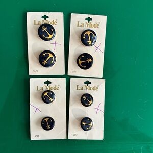 La Mode Anchor Buttons Vintage